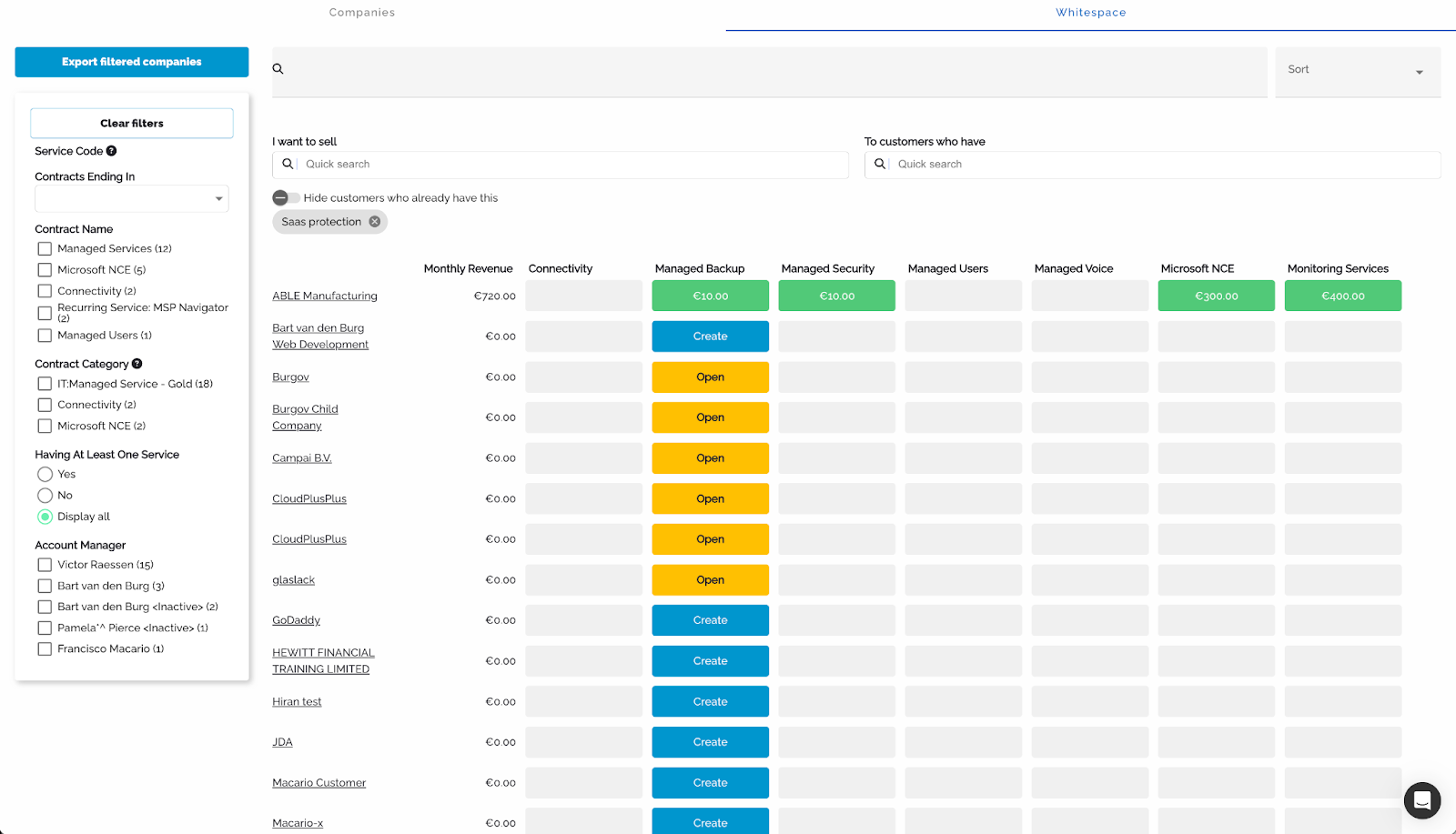 Filtering by product with